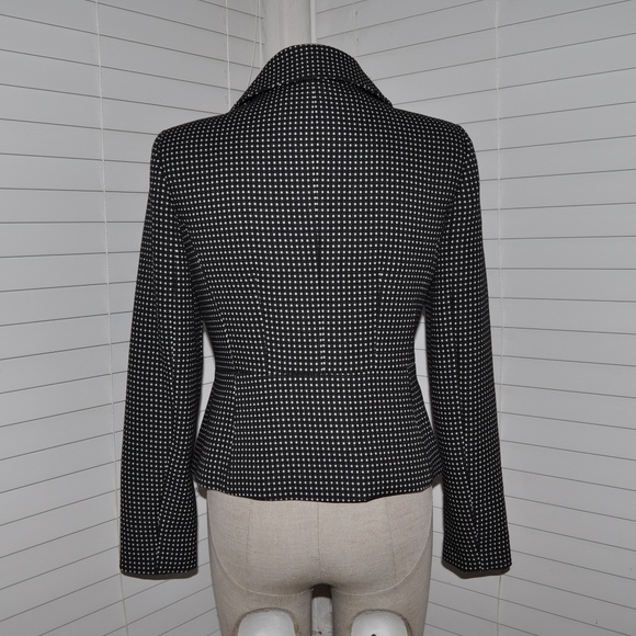 Like New KASPER B+W Jacquard Peplum Suit Jacket A8 - Picture 6 of 7